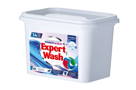 Капсули для прання універсальні "Гірська свіжість", 14 шт., ТМ "Expert Wash" - 1